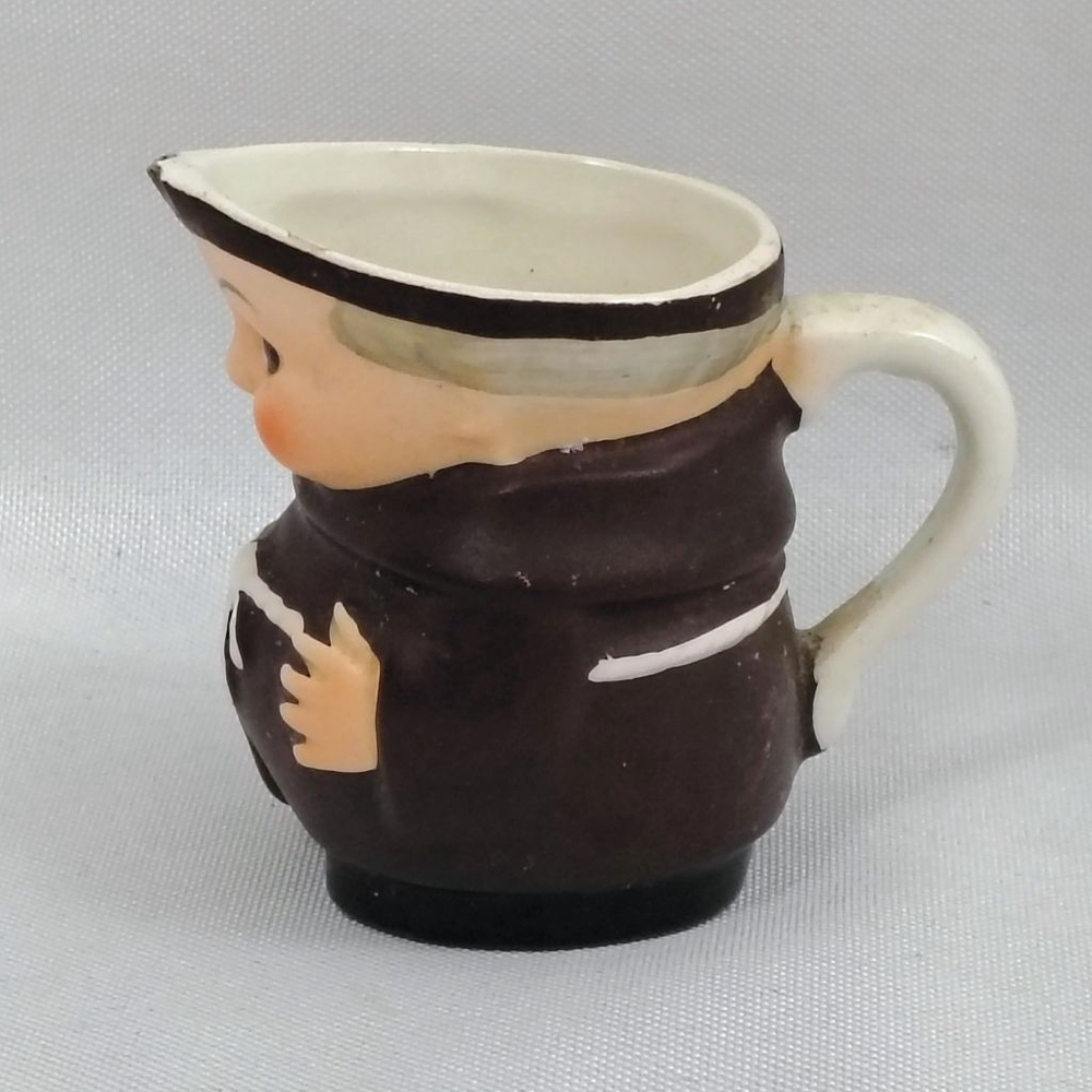 Vintage 50s Friars Tuck Monk Ceramic Creamer Goebel Hummul Miniature - Picture 3 of 10